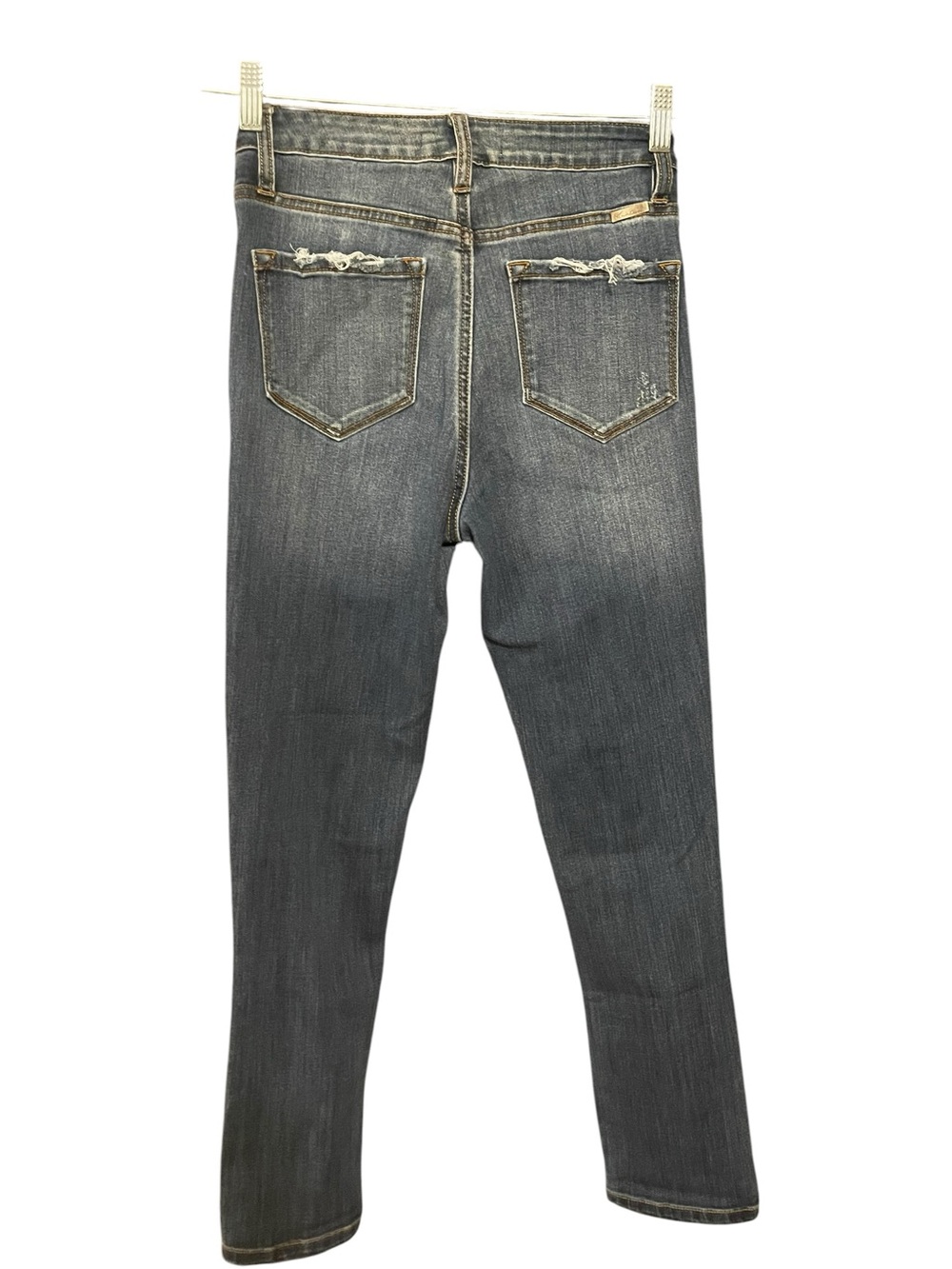 KanCan Dark Blue Skinny Jeans with Knee Rip - Picture 5 of 5